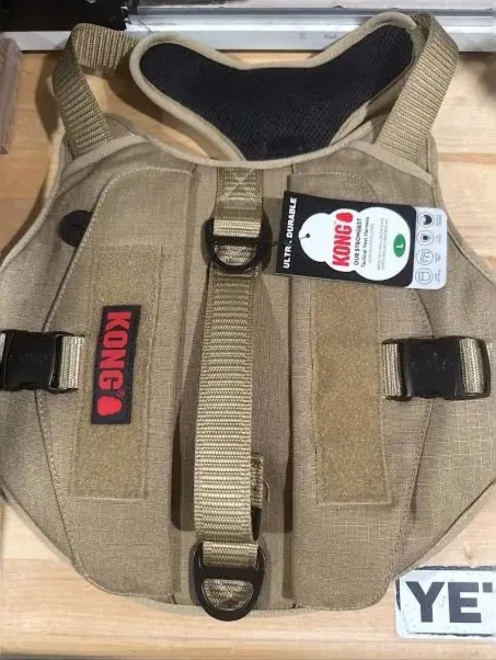 NWT • KONG® Tactical Dog Harness, Adjustable, Durable (Tan) • VARIOUS SIZES
